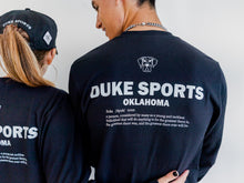 Load image into Gallery viewer, Black Long Sleeve Duke Sports Definition T-Shirt
