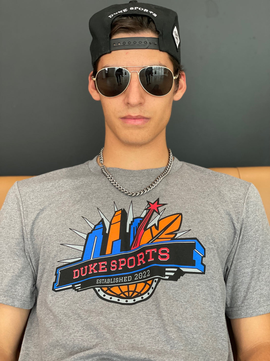 Gray Short Sleeve City Logo T-Shirt